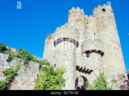 Coracera Burg. San Martin de Valdeiglesias, Provinz Madrid, Spanien. Stockfoto