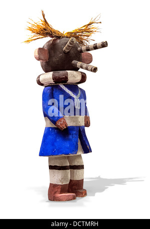 Ein Hopi spöttisch Katsina Kachina Puppe. Sein Zweck ist auf unsachgemäße Sozialverhalten äußern. Von anderen Tänzern spöttisch. Stockfoto