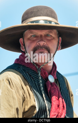 Porträt eines Cowboys auf der Western Tage Parade, Lakeside, Kalifornien, USA Stockfoto