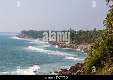 Varkala Strandblick. Kerala. Indien. Stockfoto