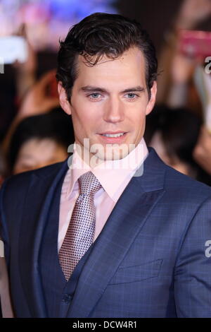 Tokio, Japan. 22. August 2013. Henry Cavill, 21. August 2013: Henry Cavill, Film "Man of Steel" Japan-Premiere am 21. August 2013 Tokyo Japan Credit: Aflo Co. Ltd./Alamy Live News Stockfoto