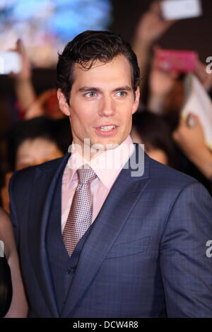 Tokio, Japan. 22. August 2013. Henry Cavill, 21. August 2013: Henry Cavill, Film "Man of Steel" Japan-Premiere am 21. August 2013 Tokyo Japan Credit: Aflo Co. Ltd./Alamy Live News Stockfoto