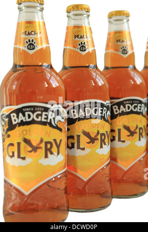 Bierflaschen Badger Golden Glory Stockfoto