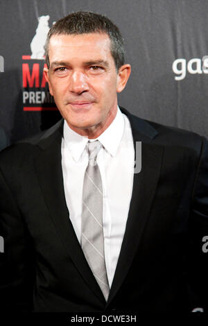 Antonio Banderas in "El Gato con Botas" (Puss in Boots) Premiere im Kino Callao. Madrid, Spanien - 23.11.11 Stockfoto