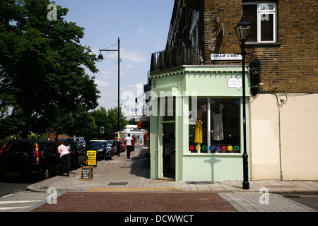 Nunhead Ecke Vintage Pop-up-laden an der Ecke der Cheam Street und Evelina Road Stockfoto