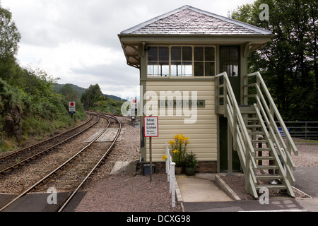 Stellwerk Glenfinnan Railway Station Schottland, Vereinigtes Königreich Stockfoto