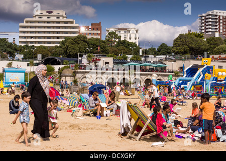 Bournemouth Beach im August Stockfoto