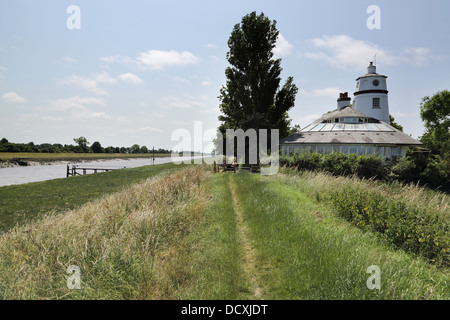 Kanal bei Jungs Kopf aus der Wäsche, Sutton Brücke an der Küste von lincolnshire Stockfoto