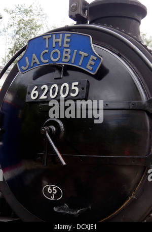 Der Jacobite Dampfzug in Glenfinnan Schottland, Vereinigtes Königreich Stockfoto