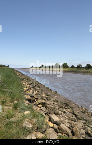 Kanal bei Jungs Kopf aus der Wäsche, Sutton Brücke an der Küste von lincolnshire Stockfoto