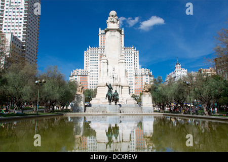 Madrid, Plaza de Espana Stockfoto