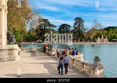 Madrid, Parque Del Buen Retiro Stockfoto