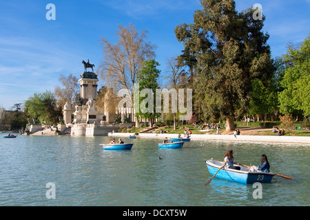 Madrid, Parque Del Buen Retiro Stockfoto