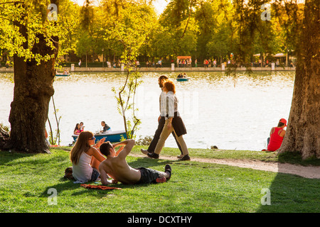 Madrid, Parque Del Buen Retiro Stockfoto