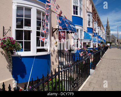 Reihe von Gast-Häuser, Weymouth, Dorset, UK 2013 Stockfoto