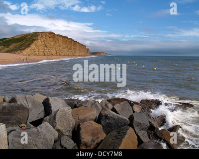 West Bay Klippen, wo das TV-Drama Broadchurch gedreht wurde, Dorset, UK UK 2013 Stockfoto