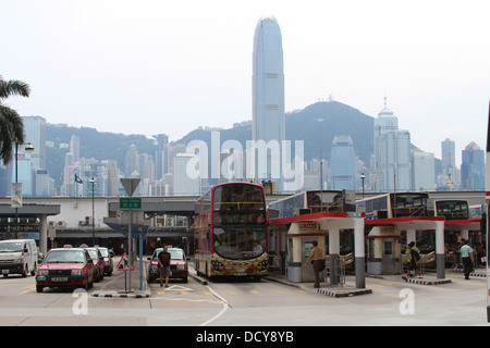 Hong Kong Bus terminal Kowloon Stockfoto