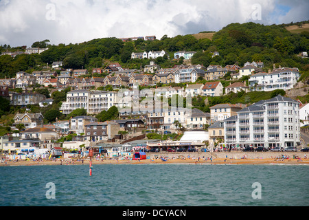 Strand, Stadt, Ansicht, aus dem Meer, Ventnor, Isle Of Wight, England, Vereinigtes Königreich, Stockfoto