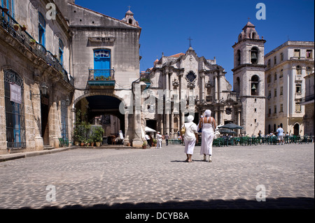 Plaza De La Catedral, Havanna Vieja, Kuba Stockfoto