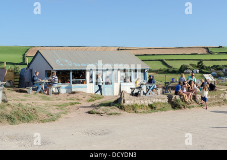 Beach House Cafe im Süden Milton Sands in der Nähe von Thurlstone in Devon Stockfoto