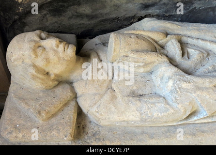 Statuen, St Andrews Kirche, Brympton d'Evercy, Yeovil, South West England, UK, BA22 8TD Stockfoto