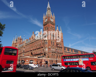 London, St. Pancras Bahnhof Station hotel Stockfoto