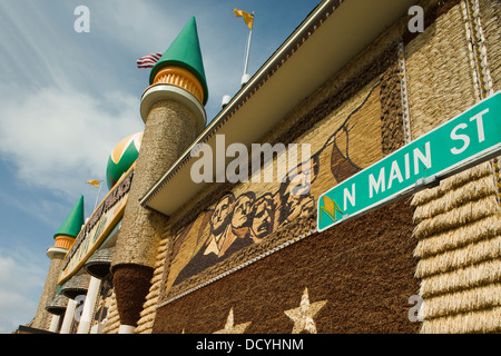 CORN PALACE CONVENTION CENTER HAUPTSTRAßE MITCHELL SOUTH DAKOTA USA Stockfoto