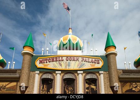 CORN PALACE CONVENTION CENTER HAUPTSTRAßE MITCHELL SOUTH DAKOTA USA Stockfoto