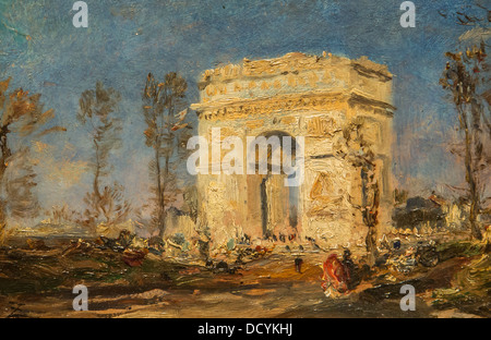 Arc de Triomphe - Félix Ziem - Petit Palais / Musée des Beaux-Arts De La Ville de Paris Öl auf Leinwand Stockfoto