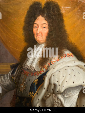 18. Jahrhundert - Louis XIV König von Frankreich - Andry nach Hyacinthe Rigaud 1705 - Musée de l'Armée Öl auf Leinwand Stockfoto