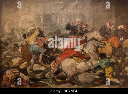 19. Jahrhundert - der Angriff gegen die Mamalouks an der Puerta del Sol - Francisco de Goya y Lucientes (1814) Öl auf Papier Stockfoto