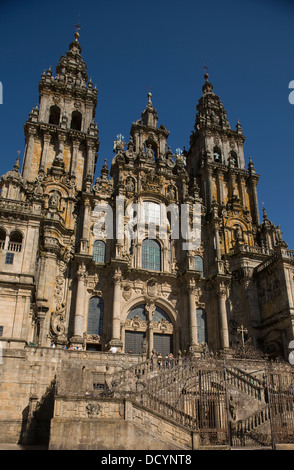 KATHEDRALE VON SAINT JAMES PLAZA DEL OBRADOIRO ALTSTADT SANTIAGO DE COMPOSTELA GALIZIEN SPANIEN Stockfoto