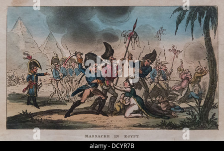 19. Jahrhundert - Massaker in Ägypten - George Kruikshank (1814) Philippe Sauvan-Magnet / aktive Museum Stockfoto