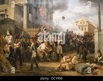 19. Jahrhundert - die Barriere von Clichy - Emile Jean Horace Vernet (1820) Öl auf Leinwand Stockfoto