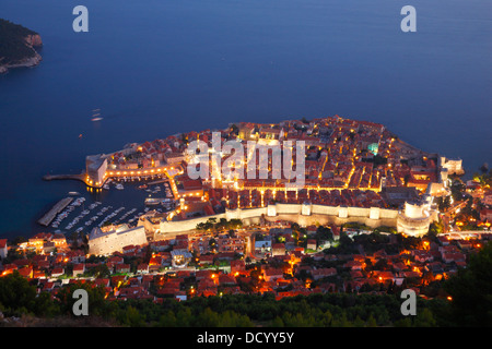 Dubrovnik. Blick von oben auf den Berg Srd. Stockfoto