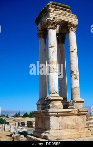 Anjar Libanon römischen Ruinen von Calif Malik im 8. Jahrhundert Umayyaden im römischen Stil gebaut Stockfoto