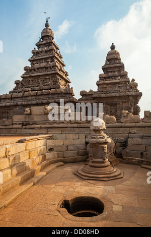 Antike Shore Tempel Mahabalipuram, Tamil Nadu, Indien Stockfoto