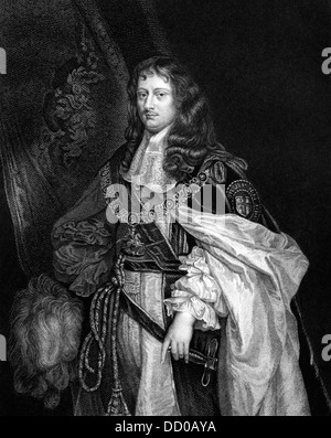 Edward Montagu, 1. Earl of Sandwich (1625-1672) auf Kupferstich aus dem Jahr 1830. Stockfoto