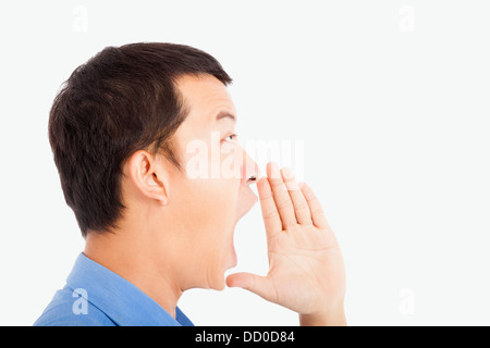 junge wütend Mann schreien Stockfoto
