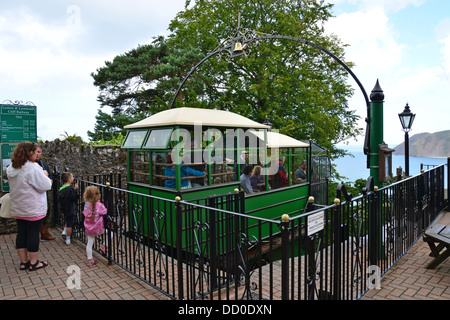 19. Jahrhundert die Lynton und Lynmouth Klippe Gleis, Lynton, Devon, England, Vereinigtes Königreich Stockfoto