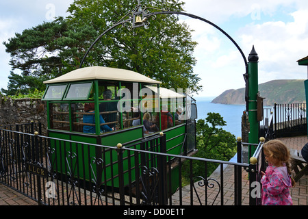 19. Jahrhundert die Lynton und Lynmouth Klippe Gleis, Lynton, Devon, England, Vereinigtes Königreich Stockfoto