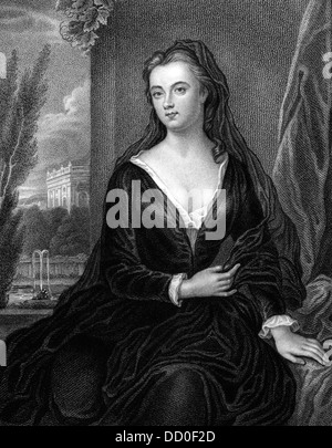 Sarah Churchill, Duchess of Marlborough (1660-1744) auf Kupferstich aus dem Jahr 1830. Stockfoto