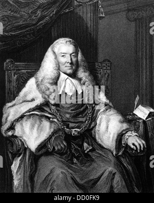 William Murray, 1. Earl of Mansfield (1705-1793) auf Kupferstich aus dem Jahr 1832. Britischer Anwalt, Politiker und Richter. Stockfoto