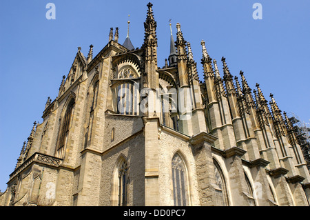 Blick von der gotische römisch-katholische Kirche der Heiligen Barbara ein UNESCO-Weltkulturerbe in der Stadt Kutna Hora Tschechien Stockfoto