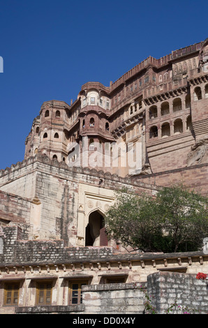 Meherangarh Fort - Jodhpur, Rajashtan, Indien Stockfoto