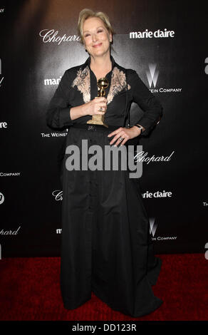 Meryl Streep die 69. Annual Golden Globe Awards (Golden Globes 2012) The Weinstein Company After Party im The Beverly Hilton Hotel Los Angeles, Kalifornien - 15.01.12 statt Stockfoto