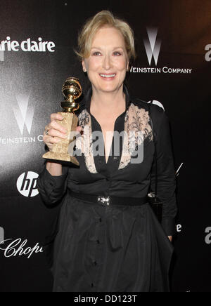 Meryl Streep die 69. Annual Golden Globe Awards (Golden Globes 2012) The Weinstein Company After Party im The Beverly Hilton Hotel Los Angeles, Kalifornien - 15.01.12 statt Stockfoto