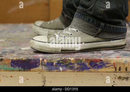 Turnschuhe von der Seite Stockfoto