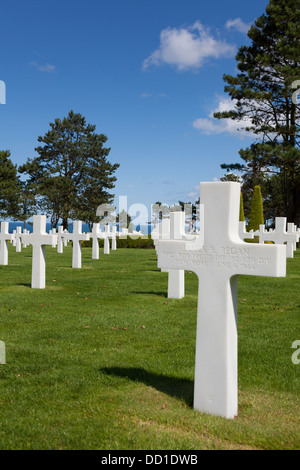 Amerikanische Friedhof in Colleville-Sur-Mer, Normandie, Frankreich Stockfoto