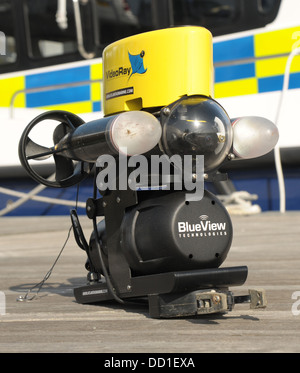 Eine Polizei betrieben ROV Roboter u-Boot in der Verbrechensbekämpfung eingesetzt. Stockfoto